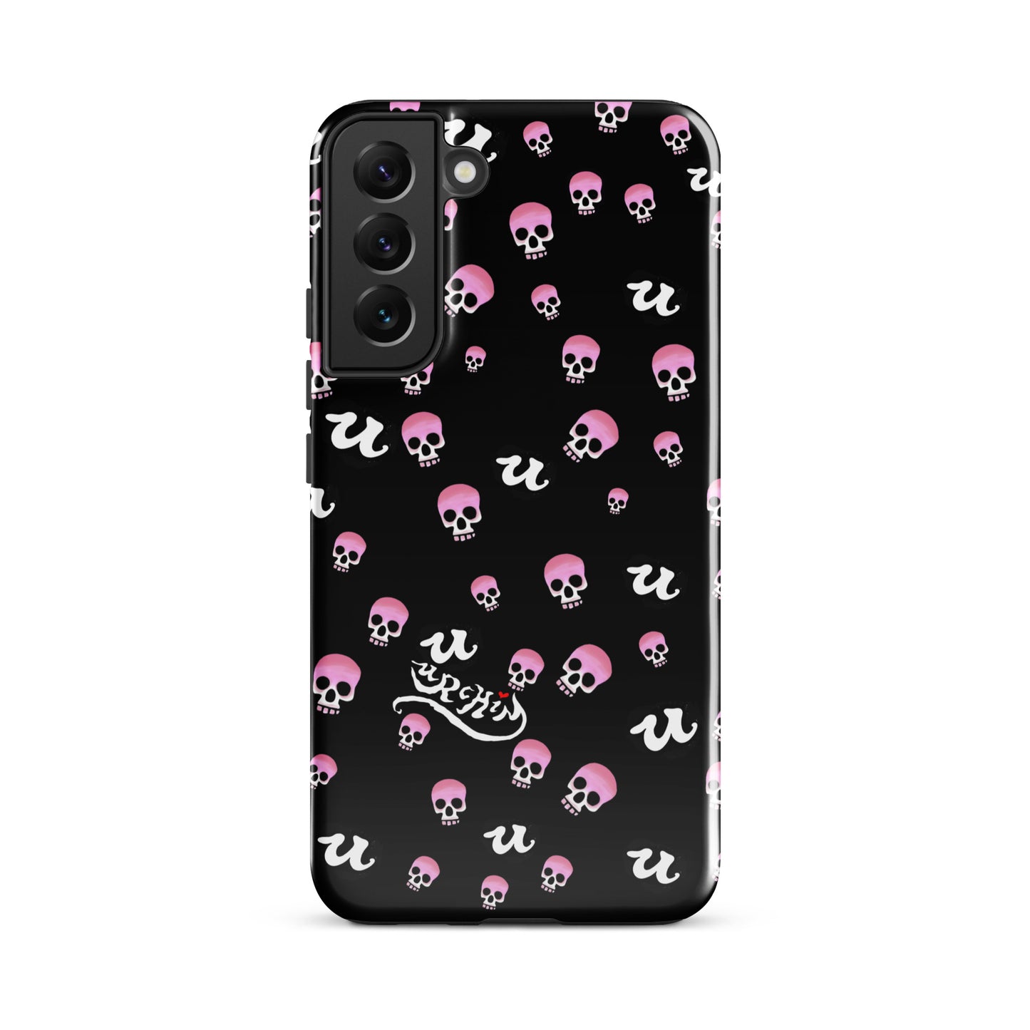 URCHIN Phone Protector 'PINK SKULLS'. Tough case for Samsung®