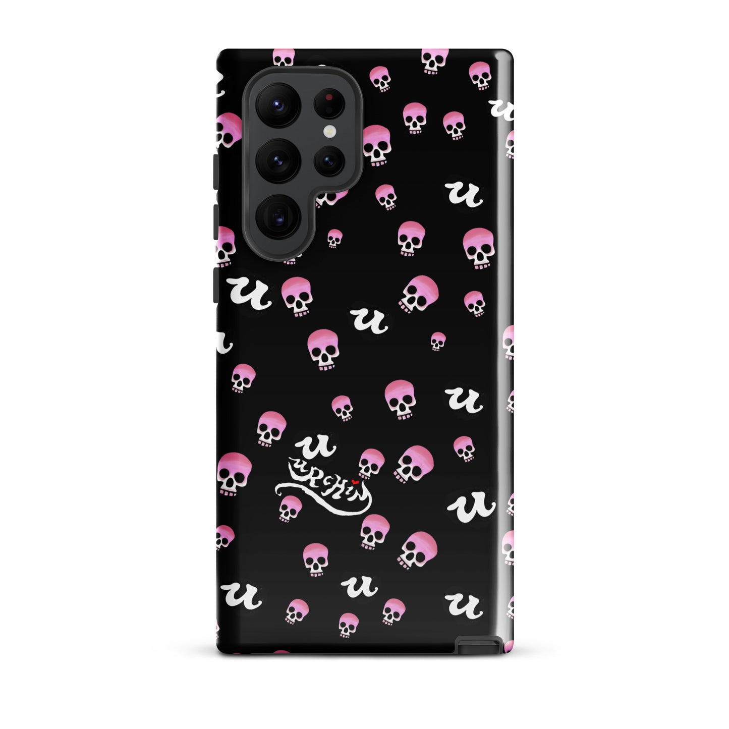 URCHIN Phone Protector 'PINK SKULLS'. Tough case for Samsung®