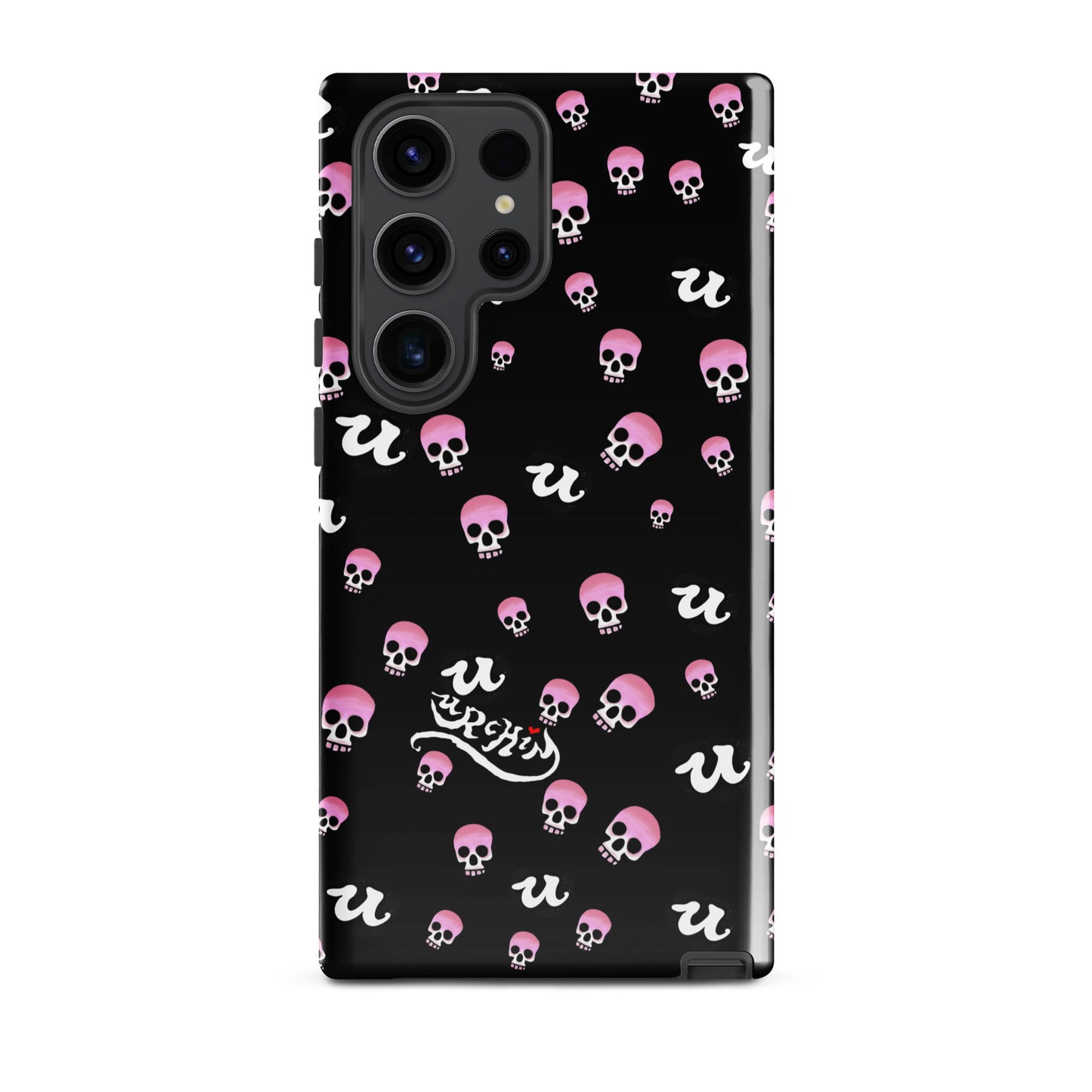 URCHIN Phone Protector 'PINK SKULLS'. Tough case for Samsung®
