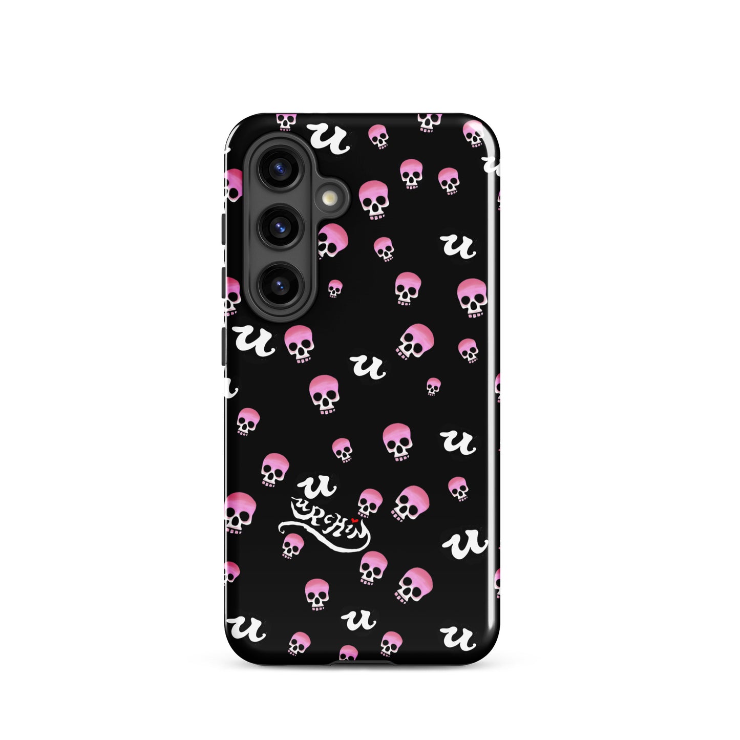 URCHIN Phone Protector 'PINK SKULLS'. Tough case for Samsung®