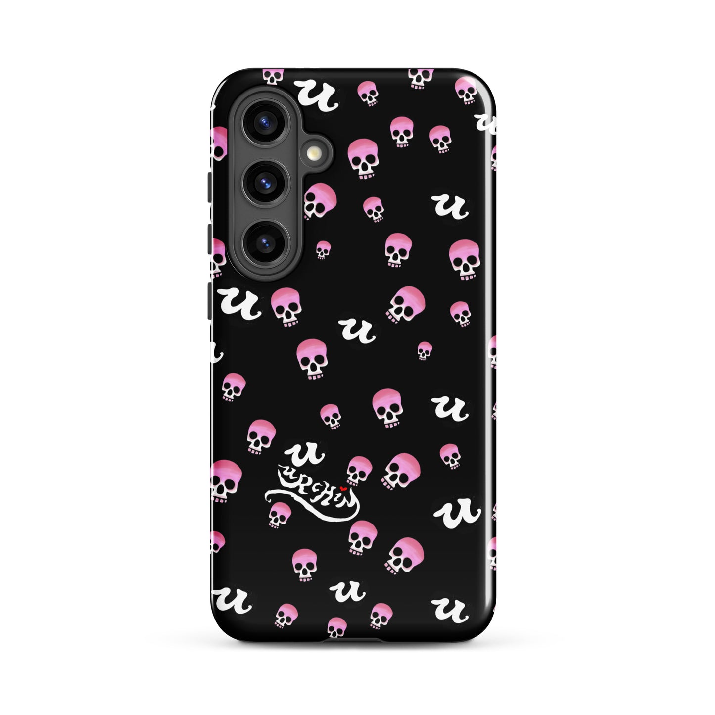 URCHIN Phone Protector 'PINK SKULLS'. Tough case for Samsung®