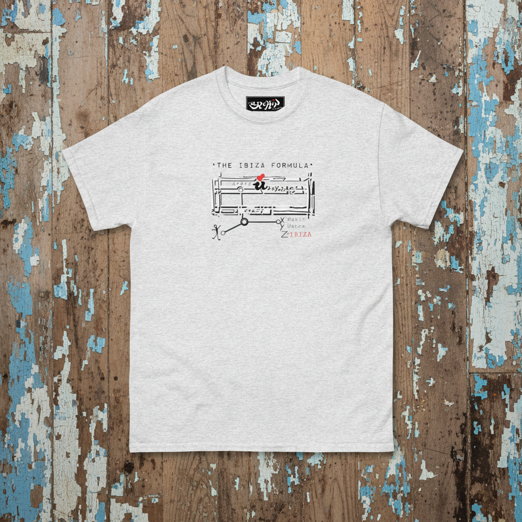 URCHIN 'IBIZA FORMULA' Unisex T Shirt. Light Colours.