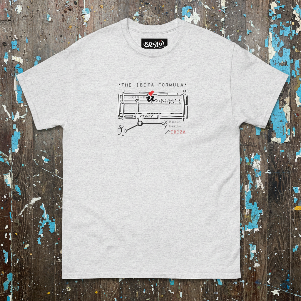 URCHIN 'IBIZA FORMULA' Unisex T Shirt. Light Colours.