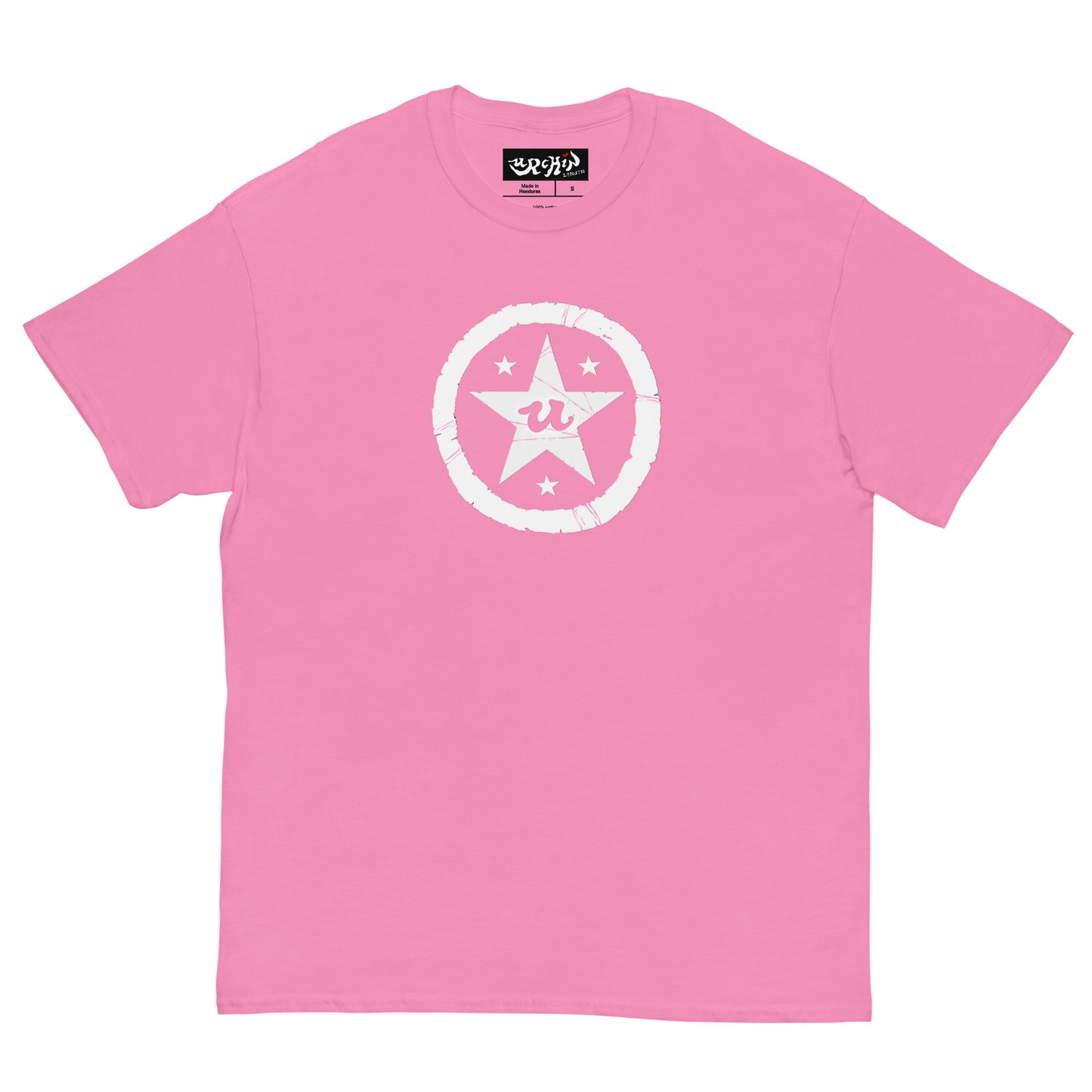 URCHIN Clothes -'U STAR' White Logo T Shirt. Choice of Colours. Unisex.