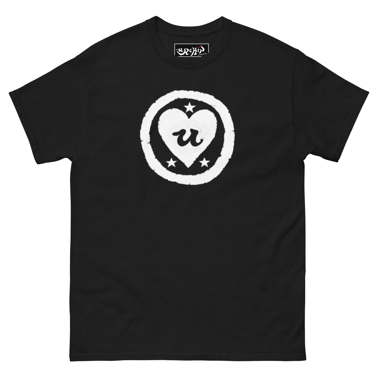 URCHIN-'LOVE U' White Logo. Cotton T Shirt. Choice of Colours. Unisex