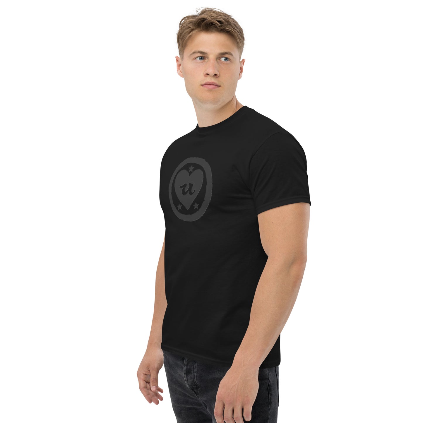 URCHIN-'LOVE U' Black Logo. Unisex Cotton T Shirt. Choice of Colours. Choice of Sizes.