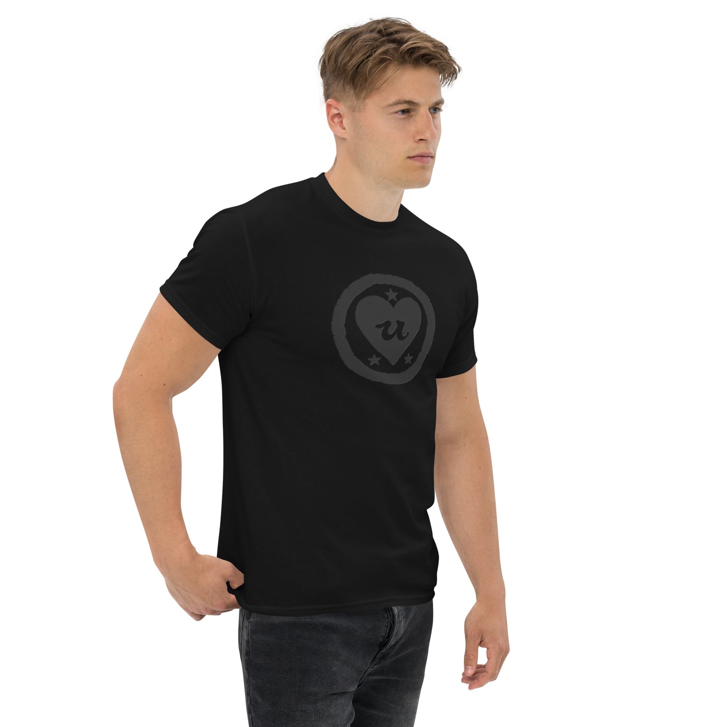 URCHIN-'LOVE U' Black Logo. Unisex Cotton T Shirt. Choice of Colours. Choice of Sizes.