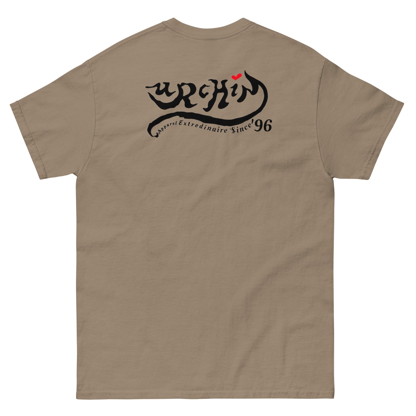 URCHIN -'U STAR' Black Logo. Cotton T Shirt. Choice of Colours. Unisex.
