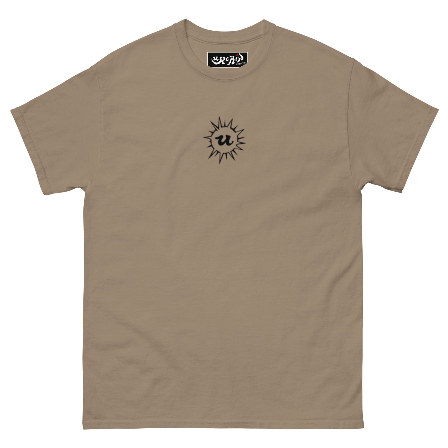 URCHIN 'U' URCHIN 2024 logo. Black. T Shirt. Choice of Colours. Unisex.