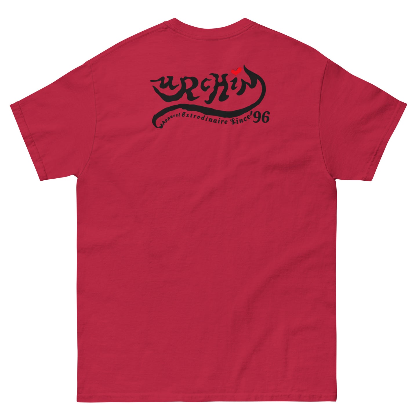 URCHIN-'LOVE U' Black Logo. Unisex Cotton T Shirt. Choice of Colours. Choice of Sizes.