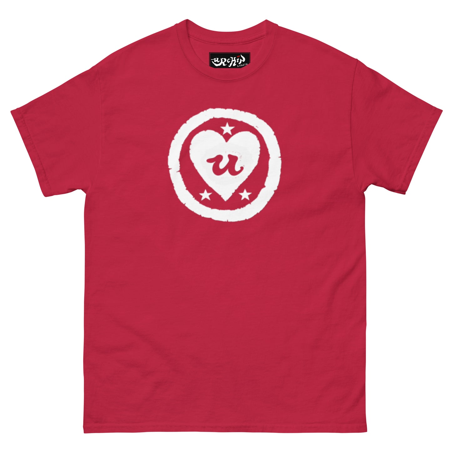 URCHIN-'LOVE U' White Logo. Cotton T Shirt. Choice of Colours. Unisex