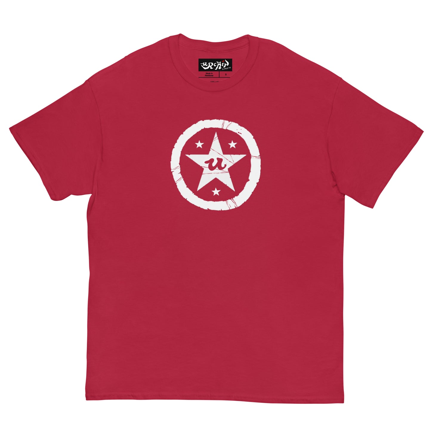 URCHIN Clothes -'U STAR' White Logo T Shirt. Choice of Colours. Unisex.