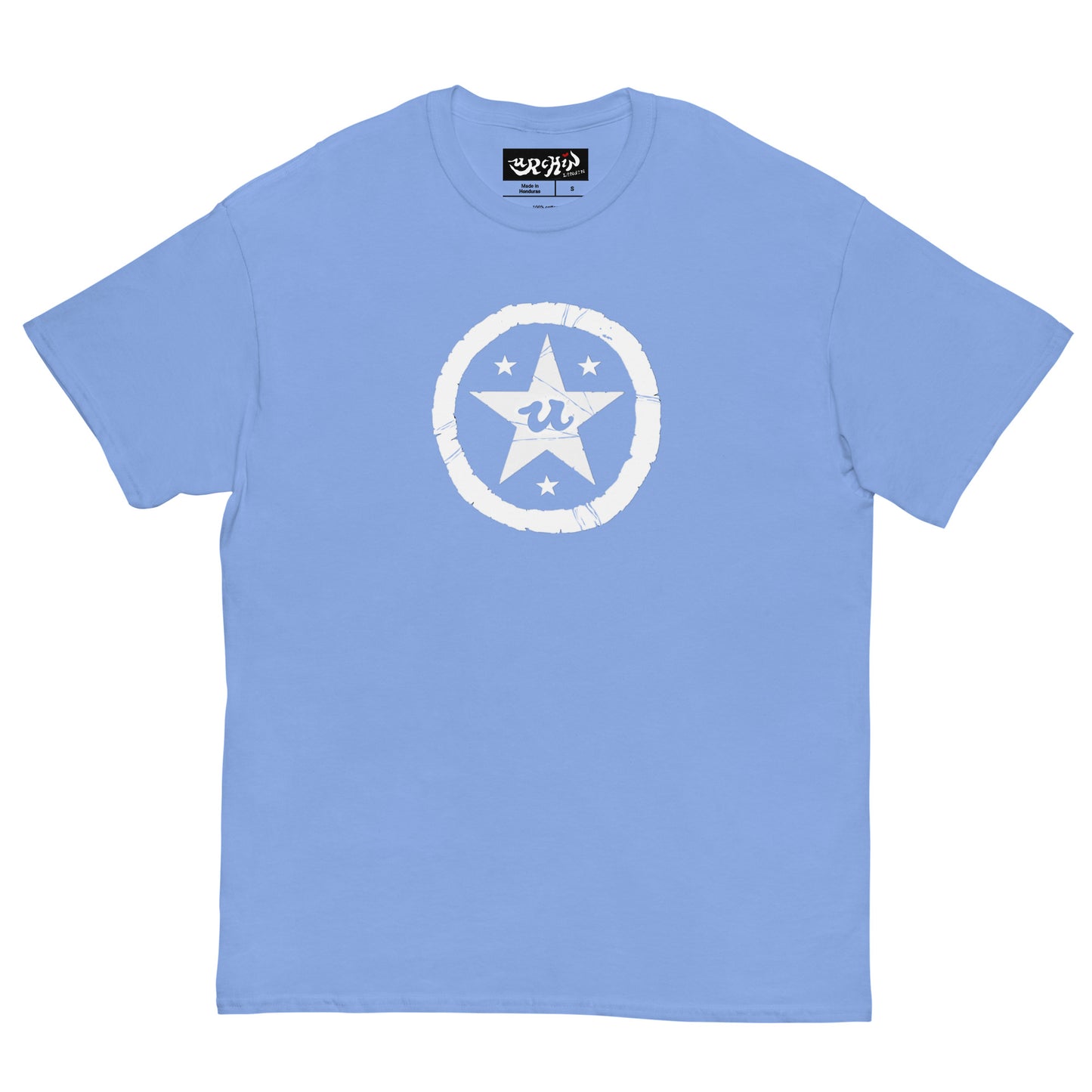 URCHIN Clothes -'U STAR' White Logo T Shirt. Choice of Colours. Unisex.