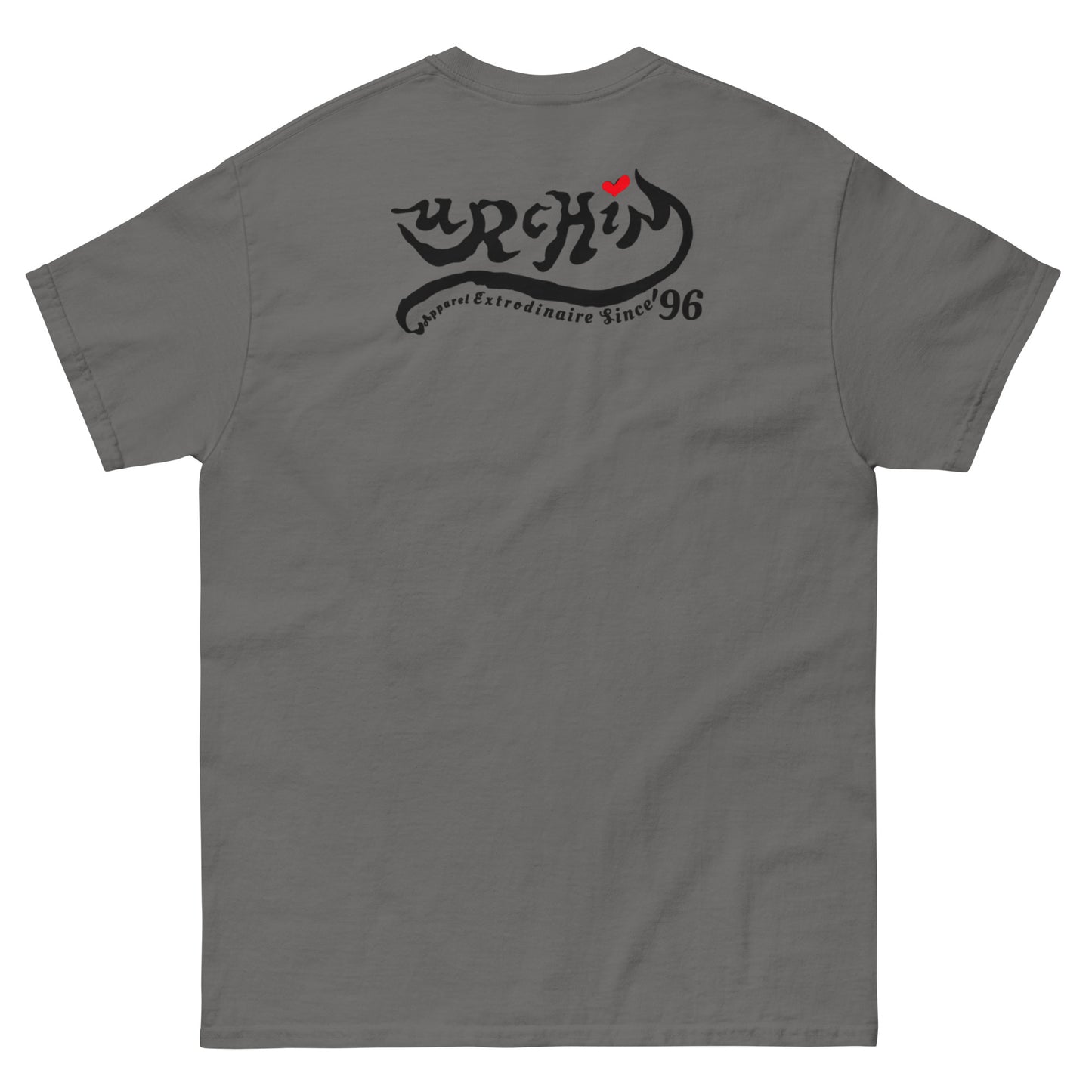 URCHIN-'LOVE U' Black Logo. Unisex Cotton T Shirt. Choice of Colours. Choice of Sizes.