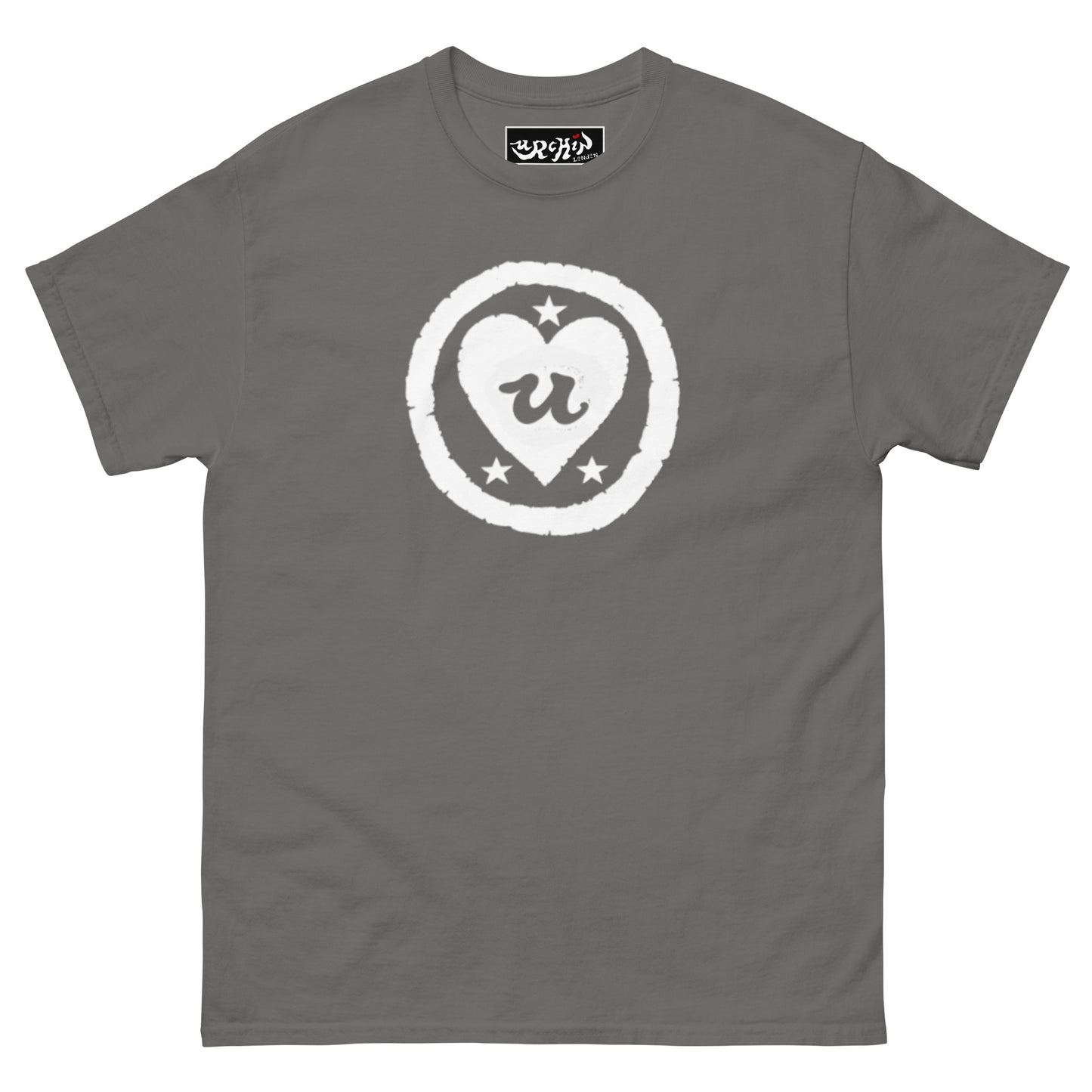 URCHIN-'LOVE U' White Logo. Cotton T Shirt. Choice of Colours. Unisex