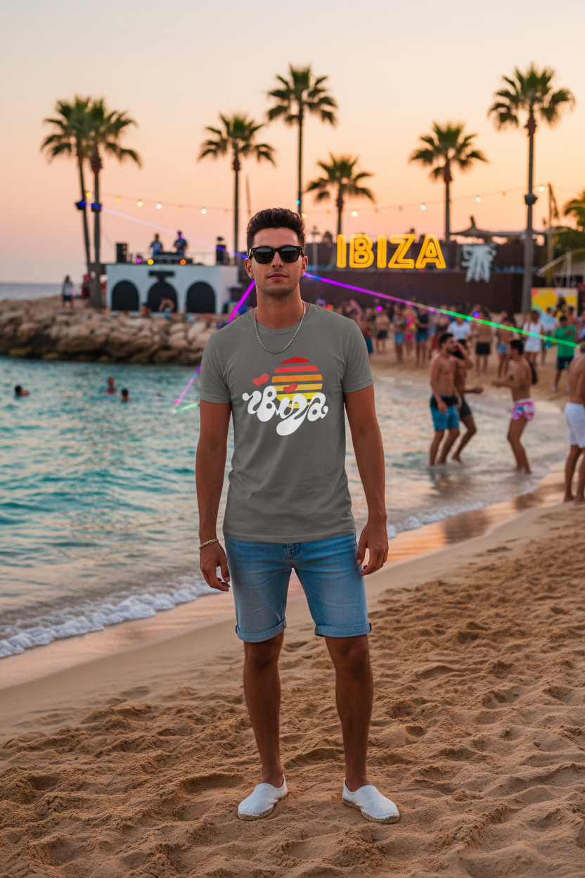URCHIN 'Urchin Sun' 'Pure' Style. Retro Look. Unisex T Shirt. Dark Colours.