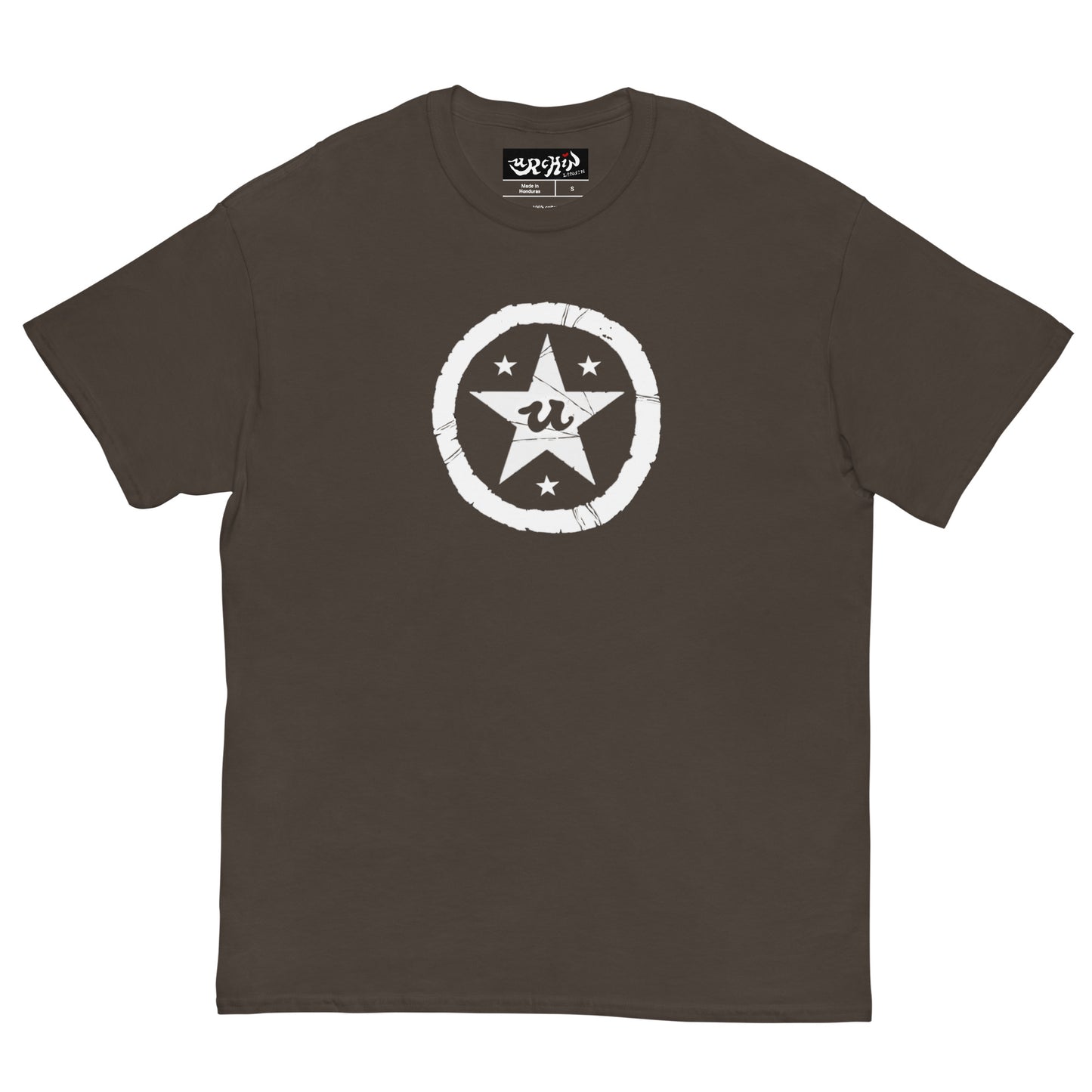 URCHIN Clothes -'U STAR' White Logo T Shirt. Choice of Colours. Unisex.