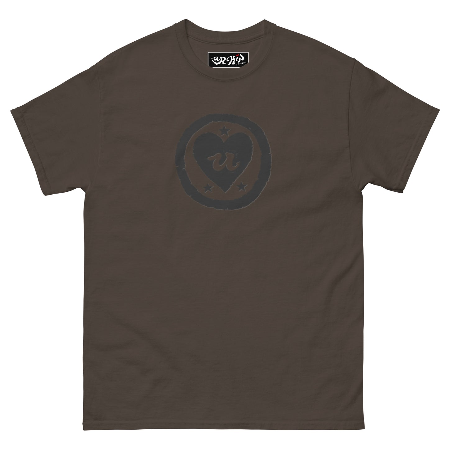 URCHIN-'LOVE U' Black Logo. Unisex Cotton T Shirt. Choice of Colours. Choice of Sizes.