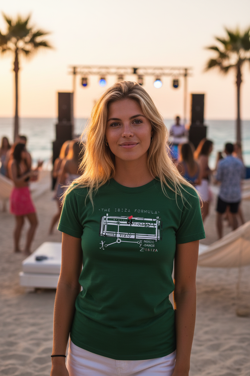 URCHIN 'IBIZA FORMULA' Unisex T Shirt. Dark Colours.