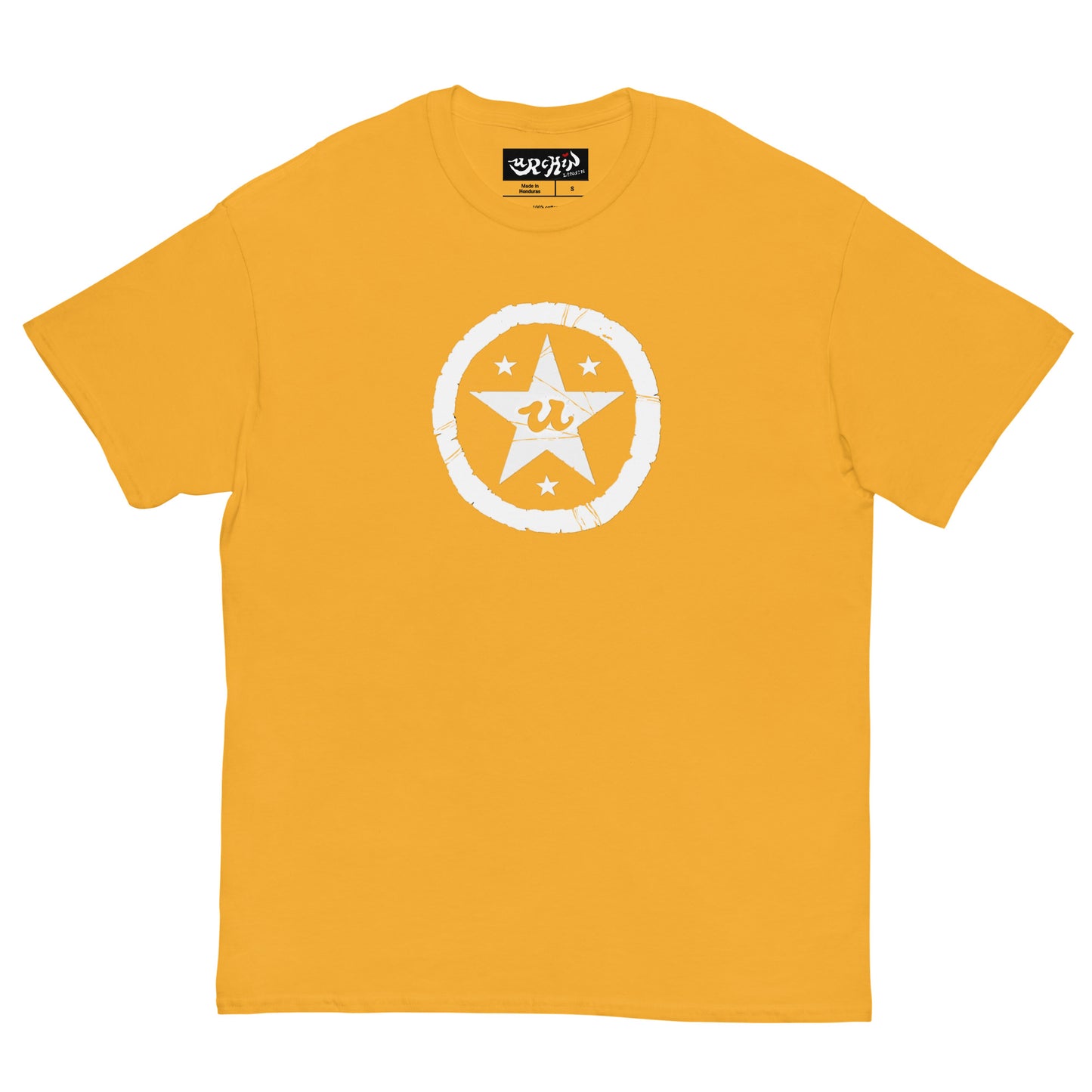 URCHIN Clothes -'U STAR' White Logo T Shirt. Choice of Colours. Unisex.