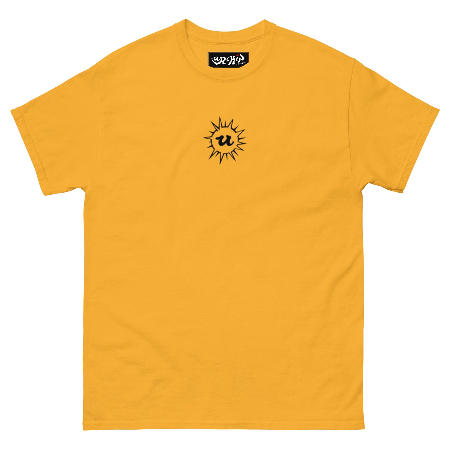 URCHIN 'U' URCHIN 2024 logo. Black. T Shirt. Choice of Colours. Unisex.