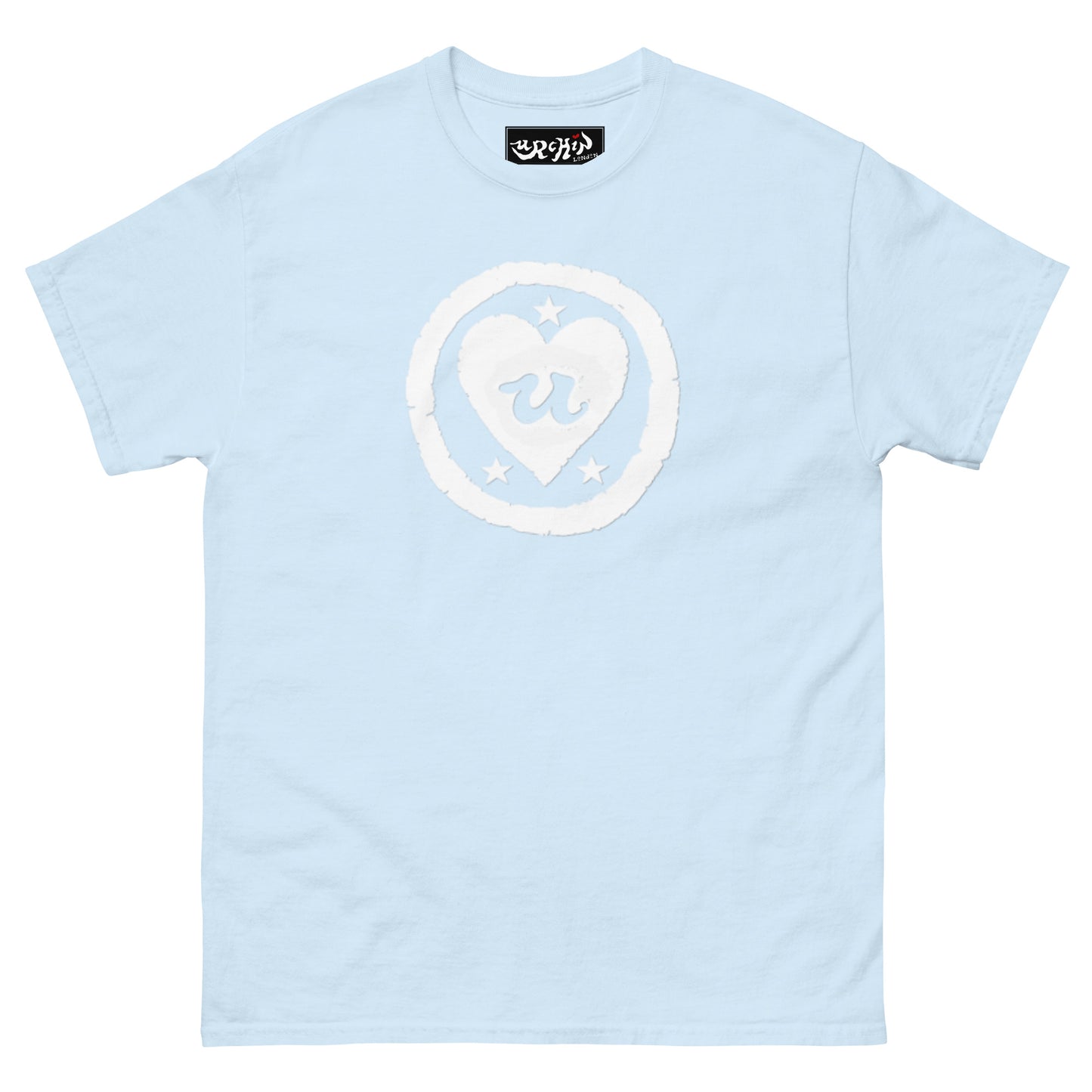 URCHIN-'LOVE U' White Logo. Cotton T Shirt. Choice of Colours. Unisex