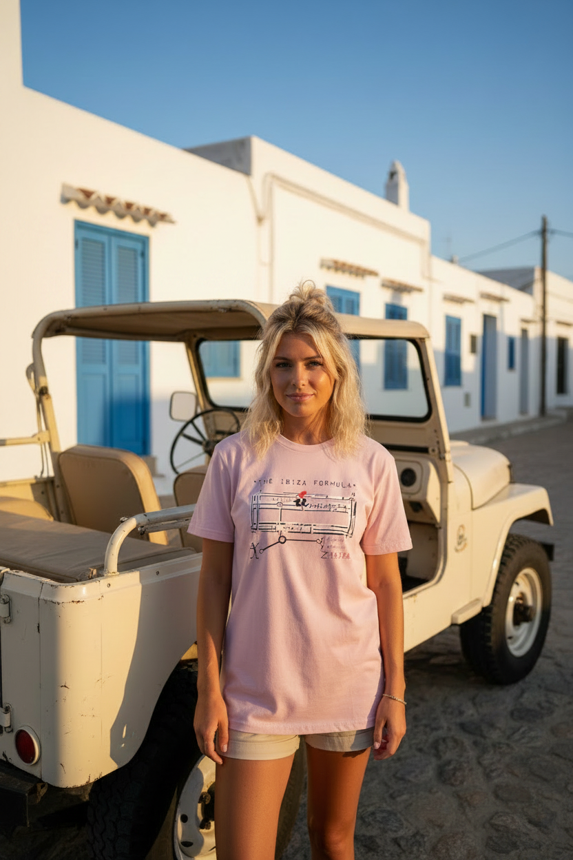 URCHIN 'IBIZA FORMULA' Unisex T Shirt. Light Colours.