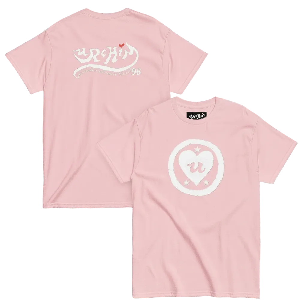 URCHIN-'LOVE U' Unisex T Shirt. Pink.