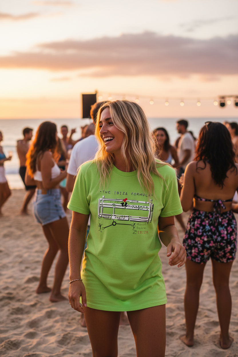 URCHIN 'IBIZA FORMULA' Unisex T Shirt. Light Colours.