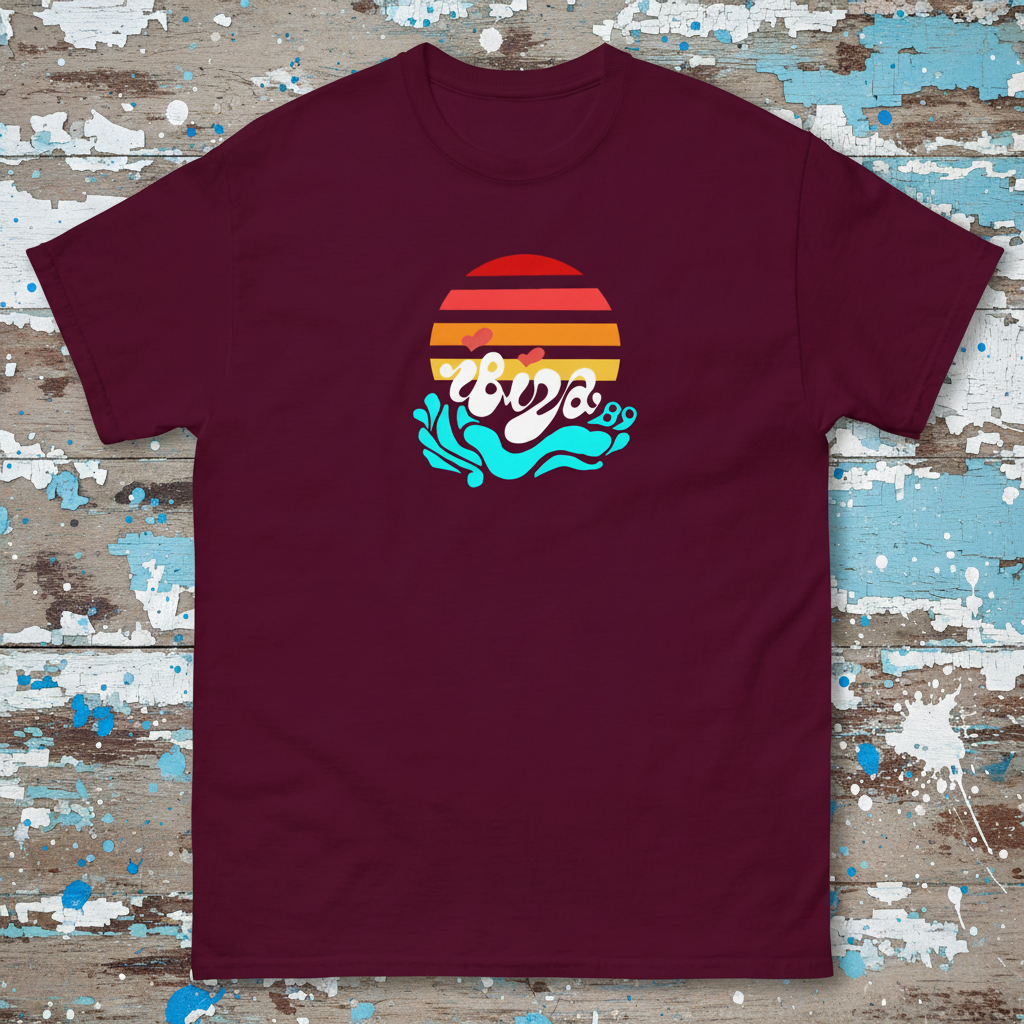 URCHIN 'Ibiza Sun Splash 89' 'Pure' Style. Retro Look. Unisex classic T Shirt.