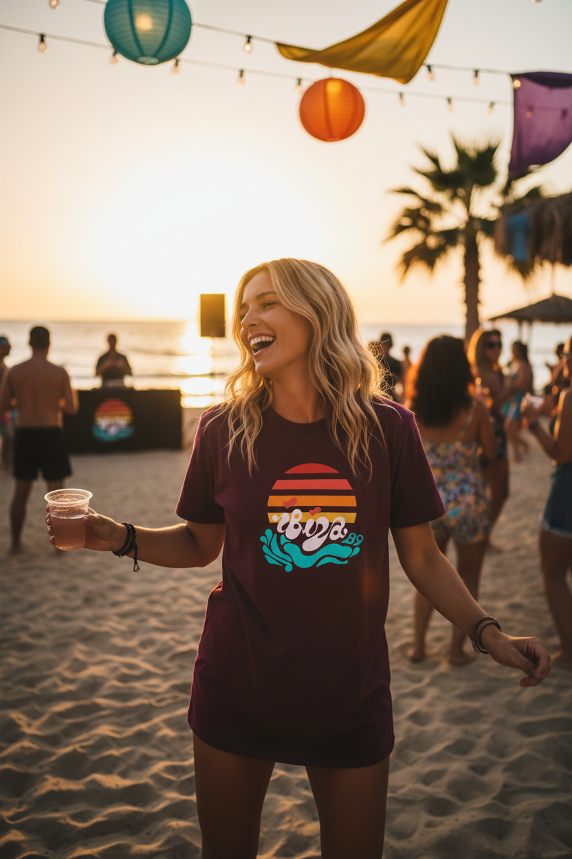 URCHIN 'Ibiza Sun Splash 89' 'Pure' Style. Retro Look. Unisex classic T Shirt.