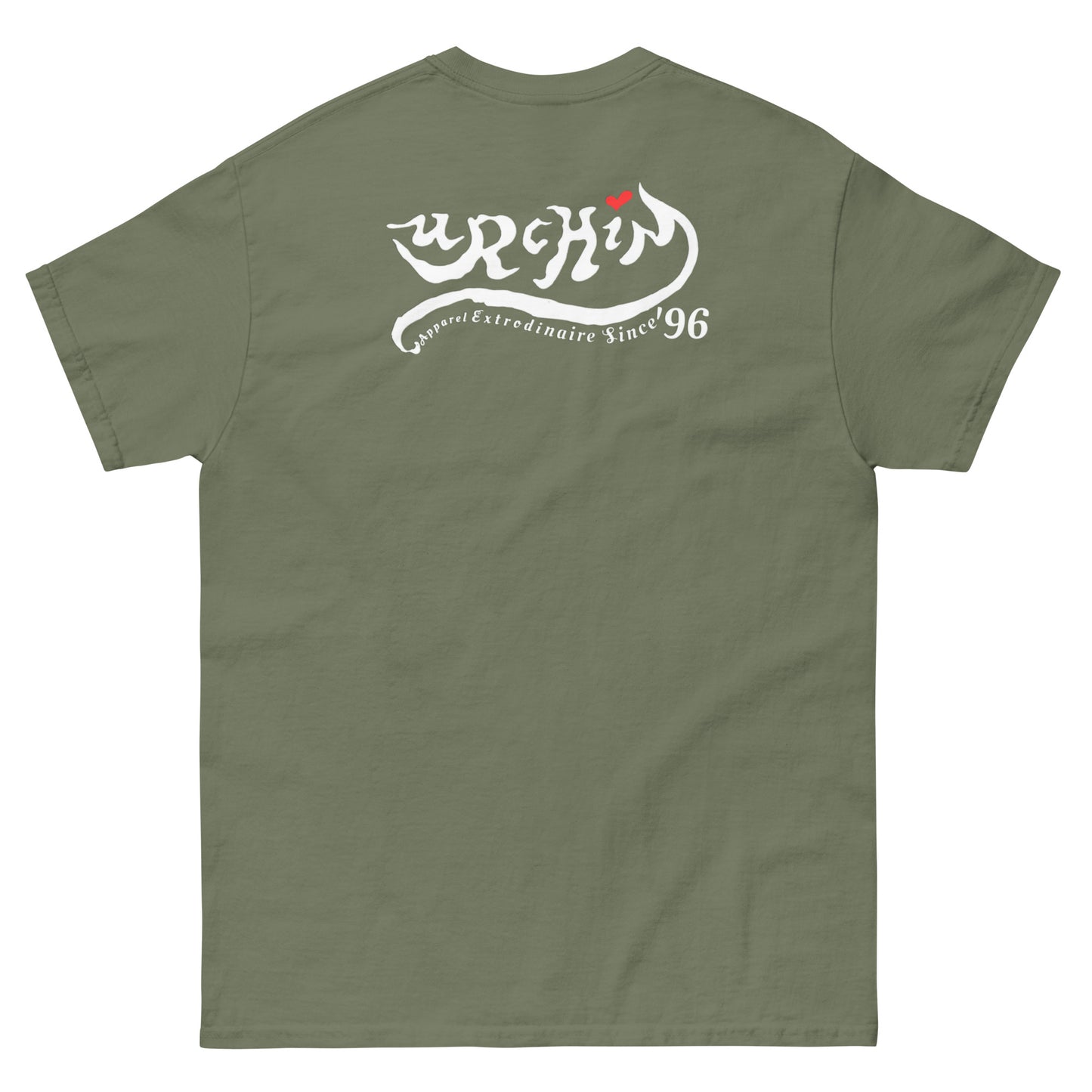 URCHIN-'U URCHIN' Original Urchin 1996 White Logo. Cotton T Shirt. Choice of Colours. Unisex