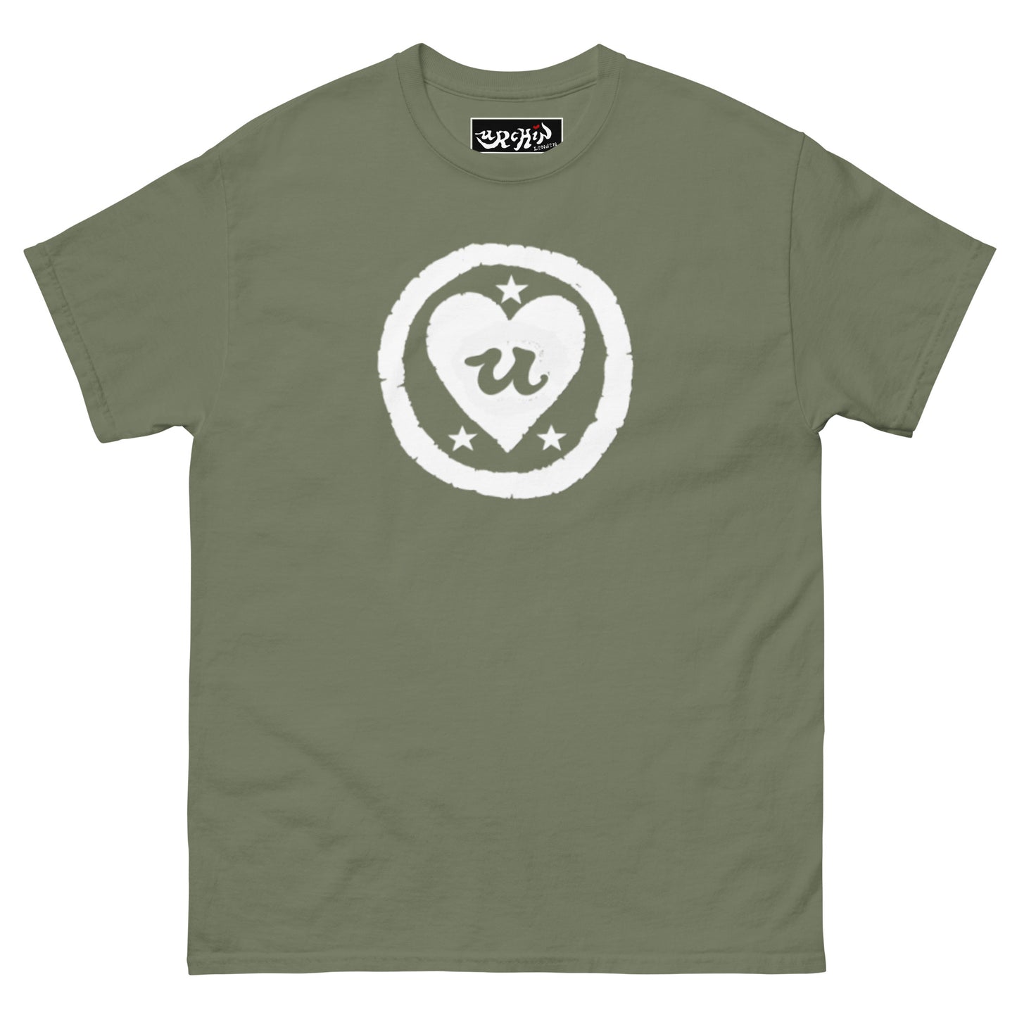 URCHIN-'LOVE U' White Logo. Cotton T Shirt. Choice of Colours. Unisex