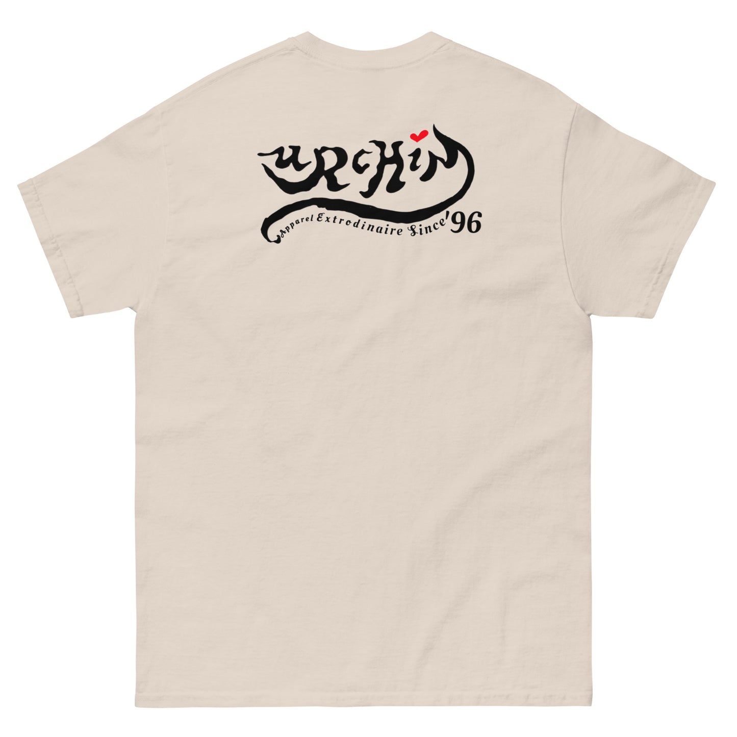URCHIN -'U STAR' Black Logo. Cotton T Shirt. Choice of Colours. Unisex.