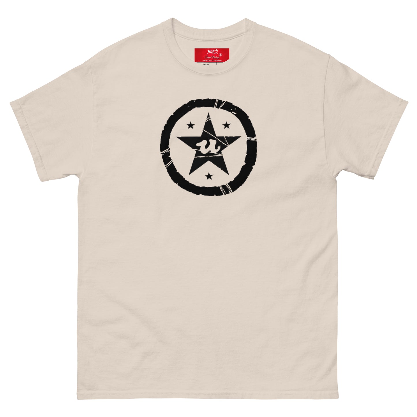 URCHIN -'U STAR' Black Logo. Cotton T Shirt. Choice of Colours. Unisex.
