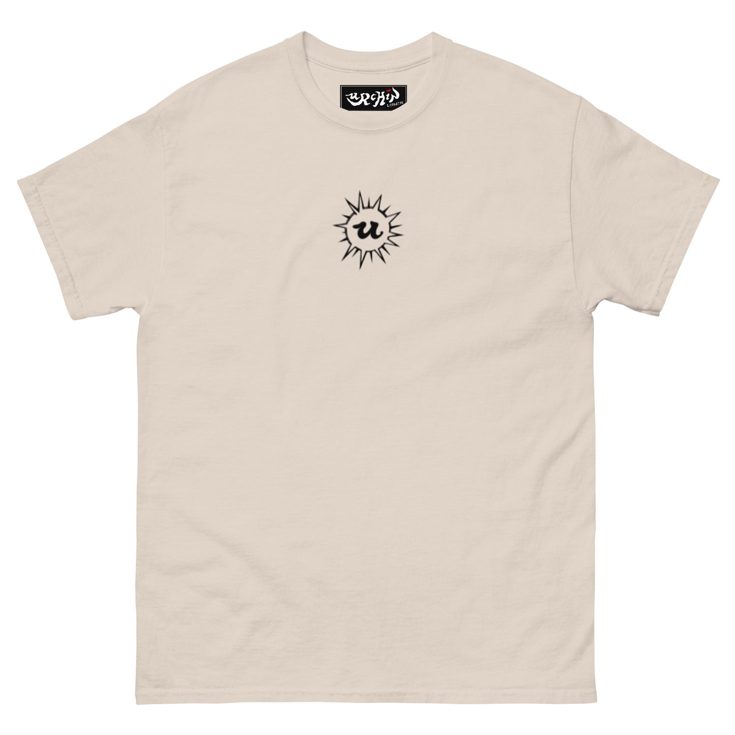 URCHIN 'U' URCHIN 2024 logo. Black. T Shirt. Choice of Colours. Unisex.