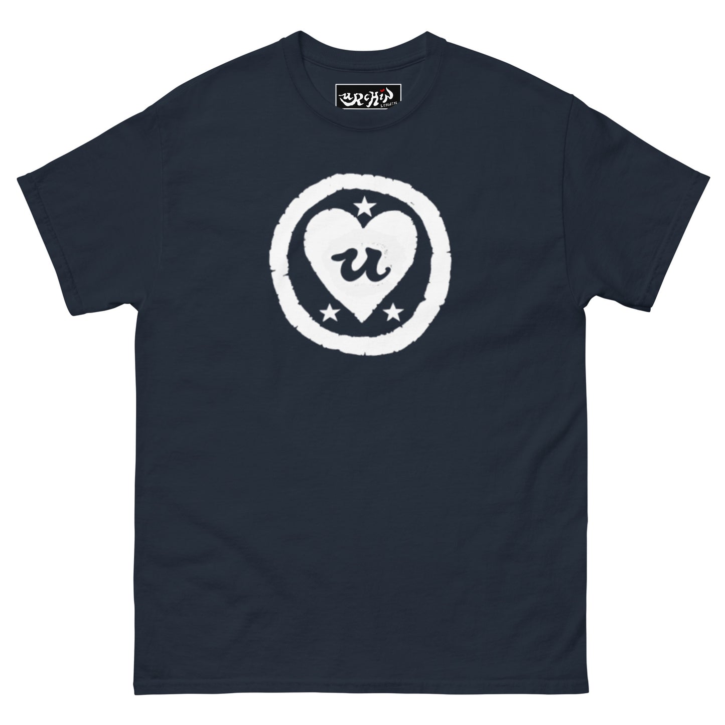 URCHIN-'LOVE U' White Logo. Cotton T Shirt. Choice of Colours. Unisex