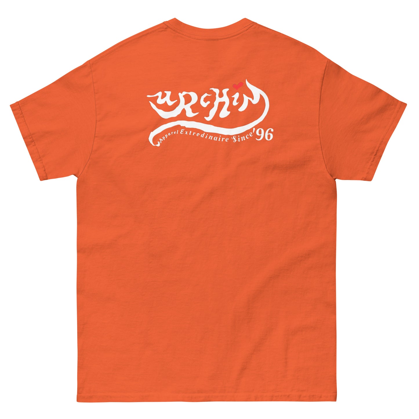 URCHIN-'LOVE U' White Logo. Cotton T Shirt. Choice of Colours. Unisex