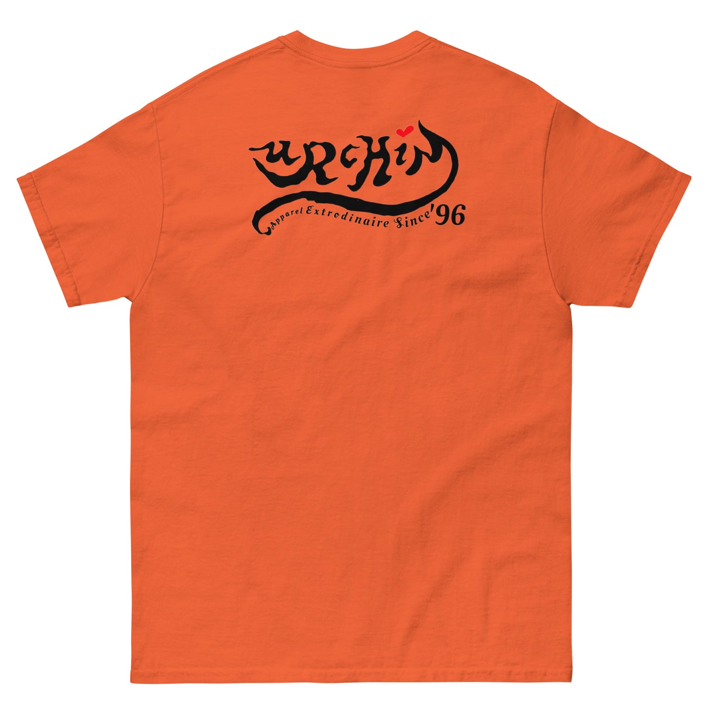 URCHIN -'U STAR' Black Logo. Cotton T Shirt. Choice of Colours. Unisex.