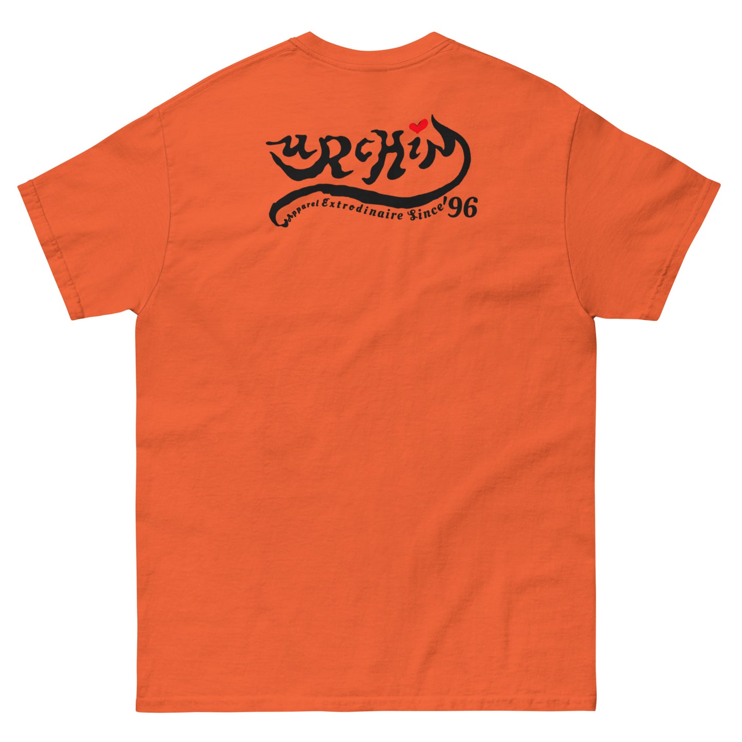 URCHIN-'SURFER SUNRISE-Original '75' Square Logo. Cotton T Shirt. Choice of Colours. Unisex.