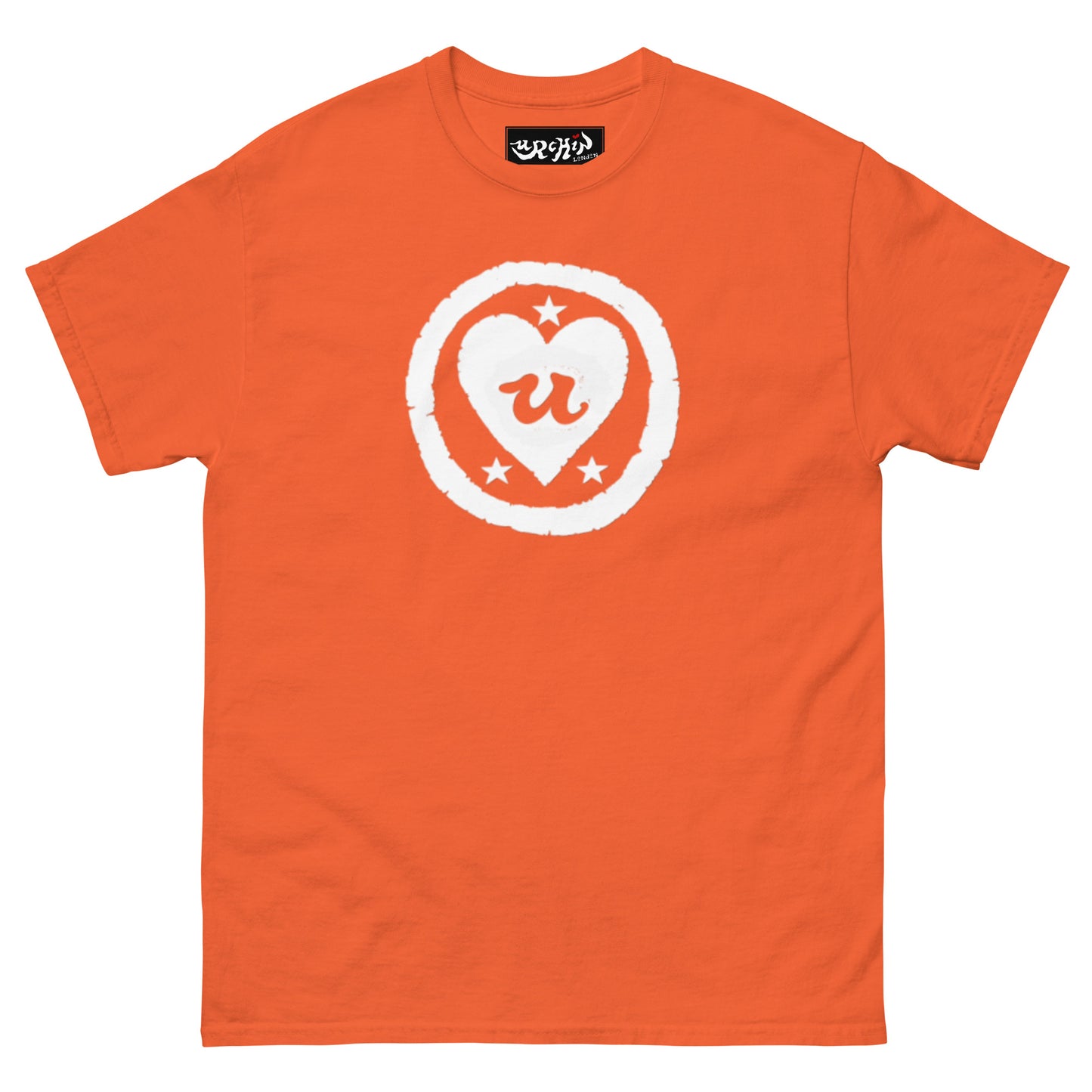 URCHIN-'LOVE U' White Logo. Cotton T Shirt. Choice of Colours. Unisex