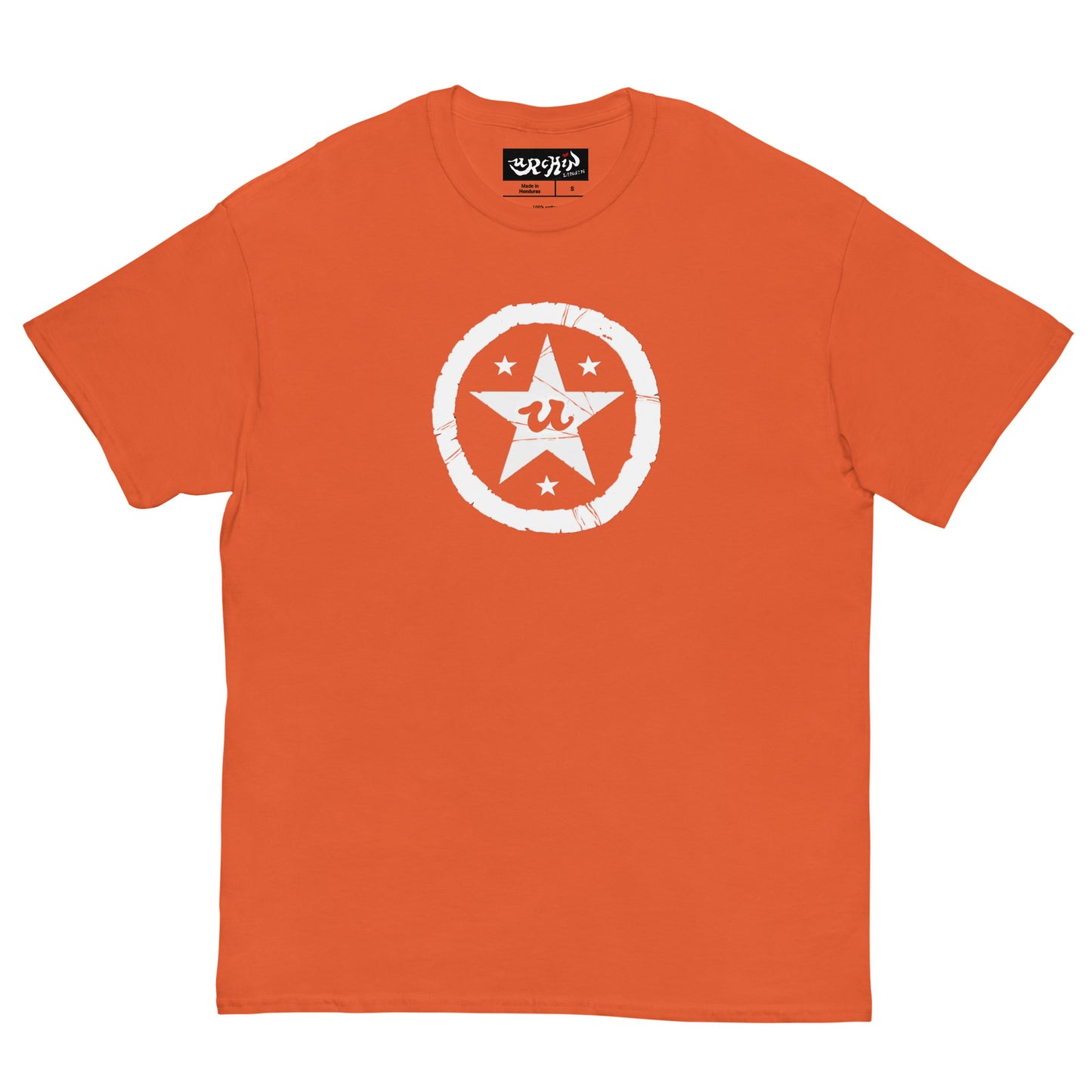 URCHIN Clothes -'U STAR' White Logo T Shirt. Choice of Colours. Unisex.