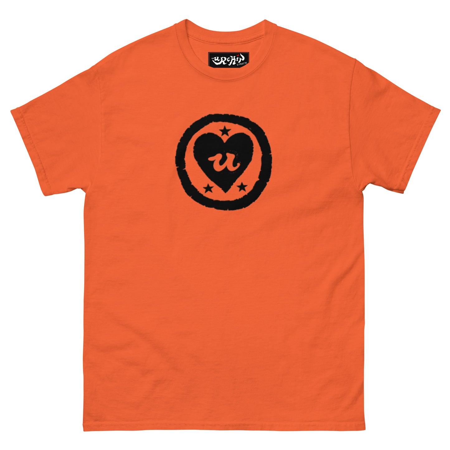 URCHIN-'LOVE U' Black Logo. Unisex Cotton T Shirt. Choice of Colours. Choice of Sizes.
