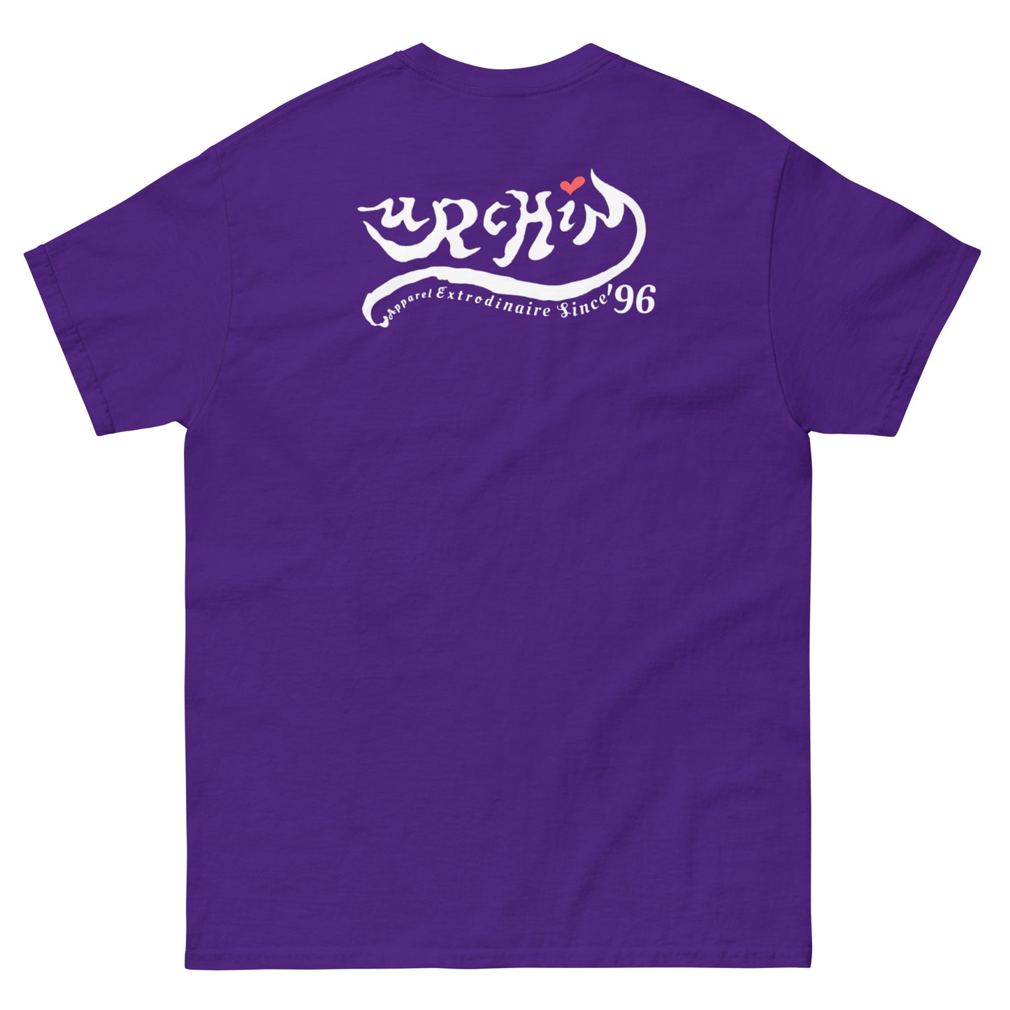 URCHIN-'U URCHIN' Original Urchin 1996 White Logo. Cotton T Shirt. Choice of Colours. Unisex