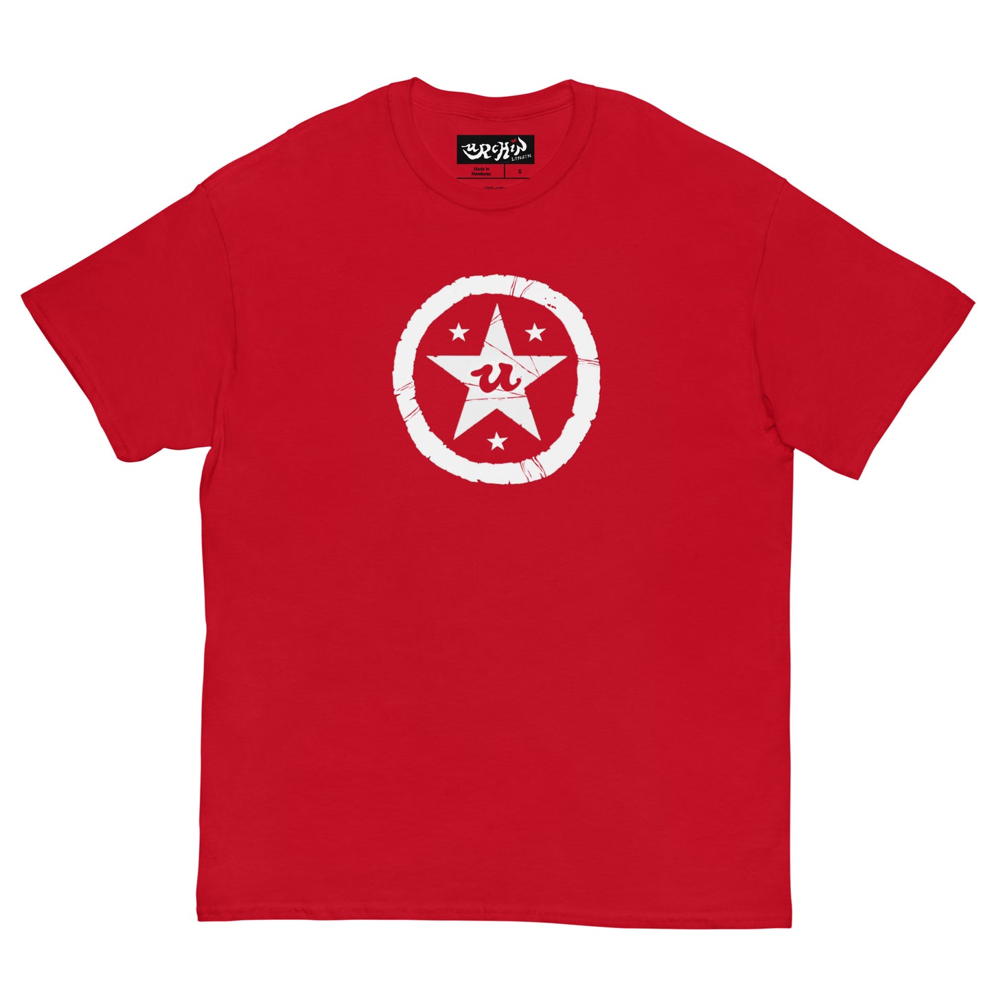 URCHIN Clothes -'U STAR' White Logo T Shirt. Choice of Colours. Unisex.