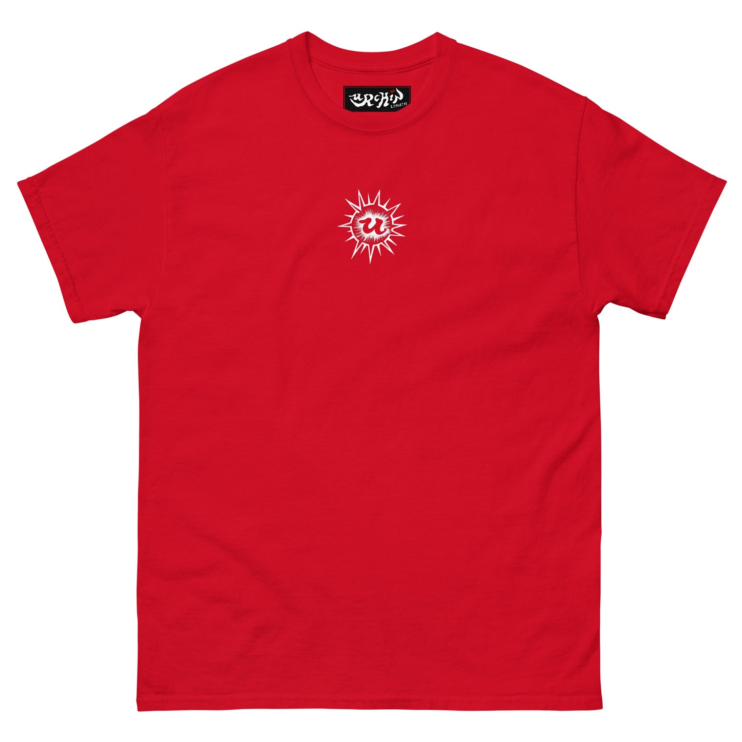 URCHIN-'U URCHIN' Original Urchin 1996 White Logo. Cotton T Shirt. Choice of Colours. Unisex