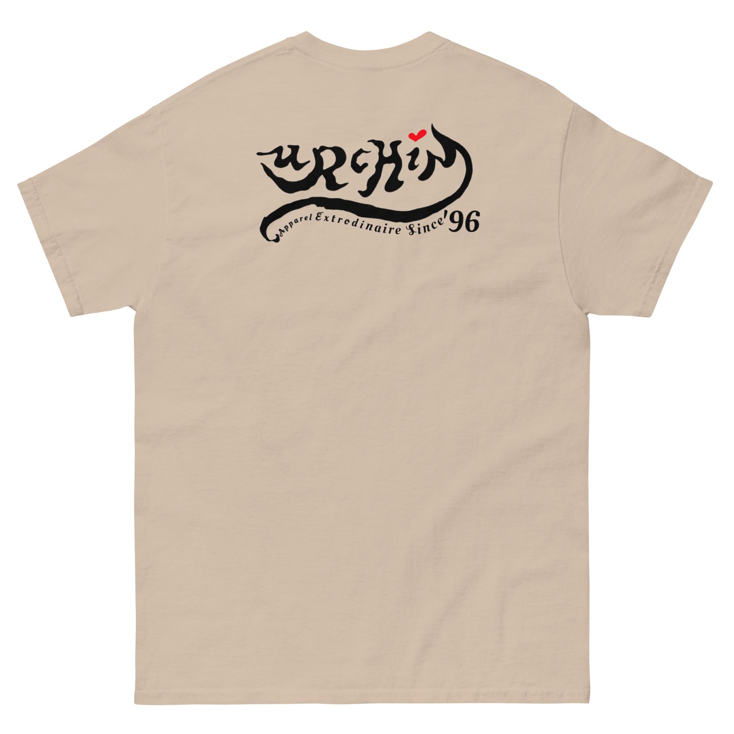 URCHIN -'U STAR' Black Logo. Cotton T Shirt. Choice of Colours. Unisex.