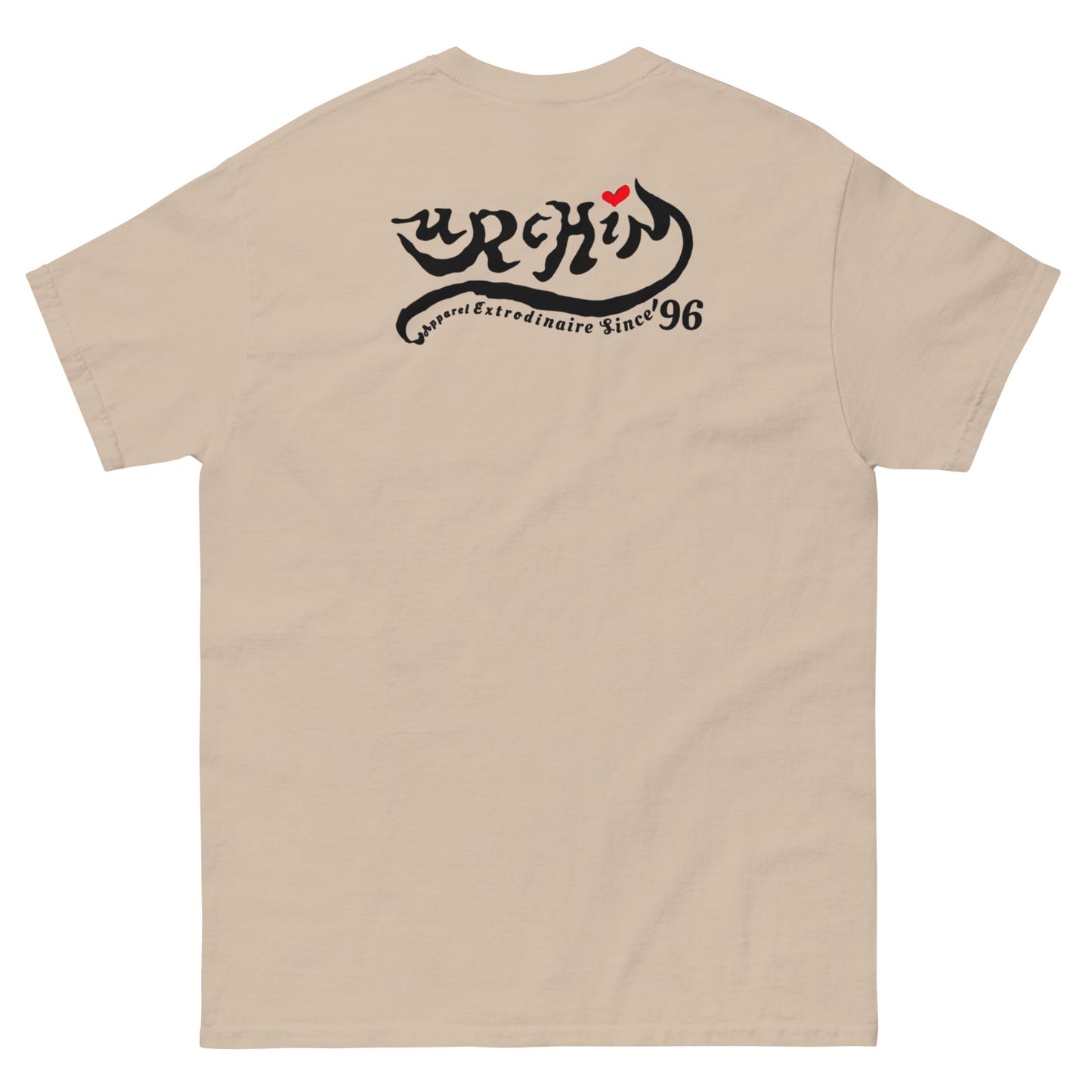 URCHIN -'Mountain Sunrise' Urchin Logo. Cotton T Shirt. Choice of Colours. Unisex.