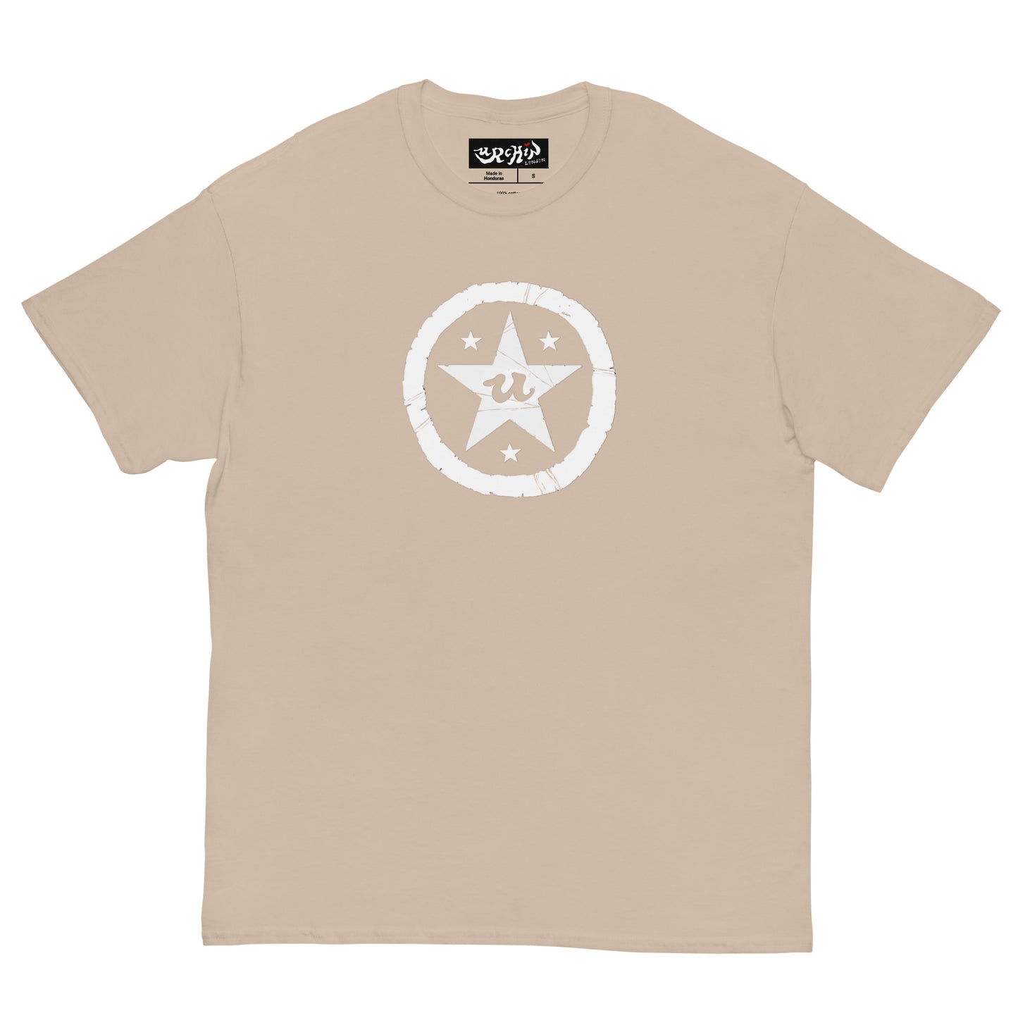 URCHIN Clothes -'U STAR' White Logo T Shirt. Choice of Colours. Unisex.
