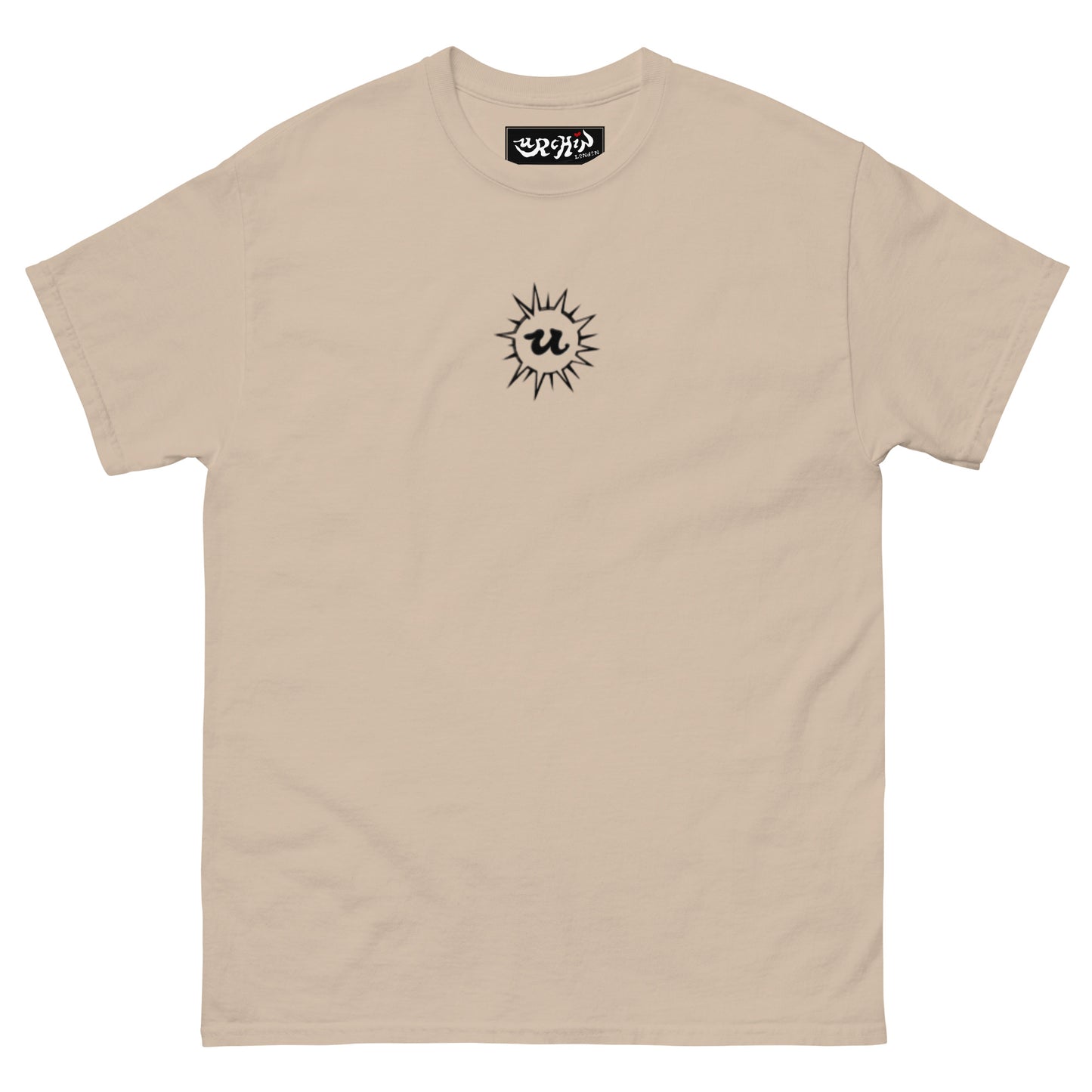 URCHIN 'U' URCHIN 2024 logo. Black. T Shirt. Choice of Colours. Unisex.